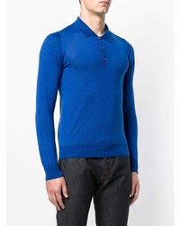 blauer Polo Pullover von Brioni