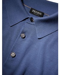 blauer Polo Pullover von Zegna