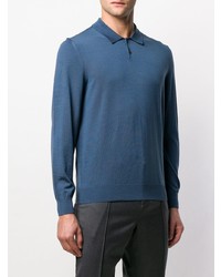 blauer Polo Pullover von Z Zegna