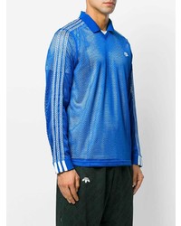 blauer Polo Pullover von Adidas Originals By Alexander Wang