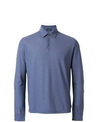 blauer Polo Pullover von Zanone