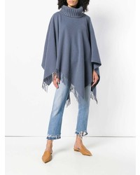 blauer Poncho von Fabiana Filippi