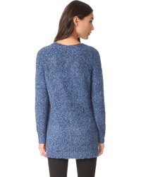 blauer Pullover aus Bouclé von Rebecca Taylor