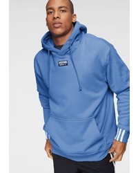 blauer Pullover mit einem Kapuze von adidas Originals