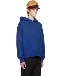 blauer Pullover mit einem Kapuze von VISVIM