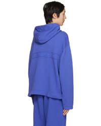blauer Pullover mit einem Kapuze von Acne Studios