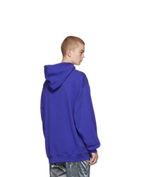 blauer Pullover mit einem Kapuze von Acne Studios
