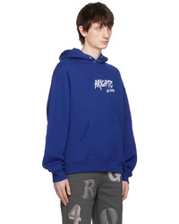 blauer Pullover mit einem Kapuze von Axel Arigato