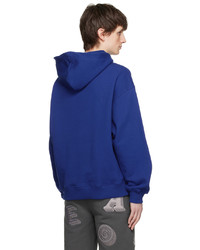 blauer Pullover mit einem Kapuze von Axel Arigato