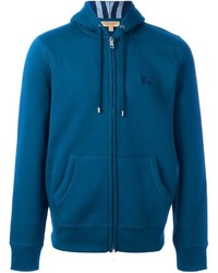 blauer Pullover mit einem Kapuze von Burberry