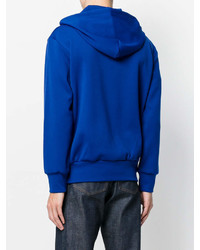 blauer Pullover mit einem Kapuze von Comme des Garcons