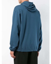 blauer Pullover mit einem Kapuze von Stone Island