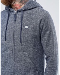 blauer Pullover mit einem Kapuze von Pretty Green