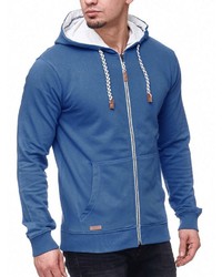 blauer Pullover mit einem Kapuze von INDICODE