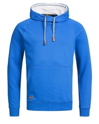 blauer Pullover mit einem Kapuze von INDICODE
