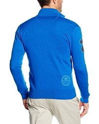 blauer Pullover mit einem Kapuze von La Martina