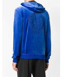 blauer Pullover mit einem Kapuze von Versace