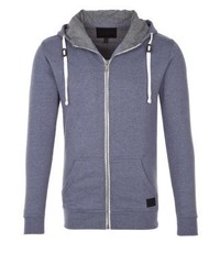 blauer Pullover mit einem Kapuze von Minimum