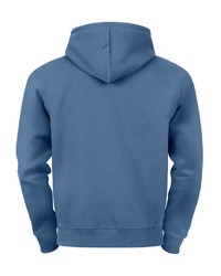 blauer Pullover mit einem Kapuze von Neverless