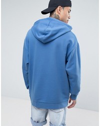 blauer Pullover mit einem Kapuze von Asos