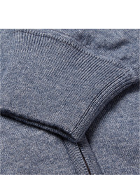 blauer Pullover mit einem Kapuze von Loro Piana