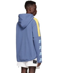 blauer Pullover mit einem Kapuze von We11done