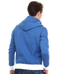 blauer Pullover mit einem Kapuze von R-NEAL