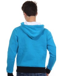 blauer Pullover mit einem Kapuze von R-NEAL