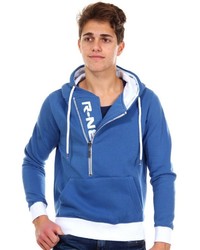 blauer Pullover mit einem Kapuze von R-NEAL