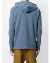 blauer Pullover mit einem Kapuze von Folk