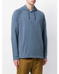 blauer Pullover mit einem Kapuze von Folk