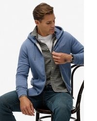 blauer Pullover mit einem Kapuze von Superdry