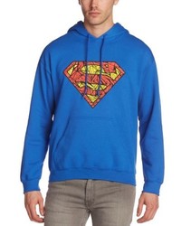 blauer Pullover mit einem Kapuze von Superman