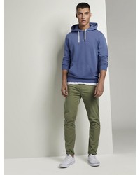 blauer Pullover mit einem Kapuze von Tom Tailor Denim