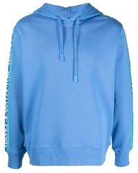 blauer Pullover mit einem Kapuze von VERSACE JEANS COUTURE