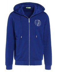 blauer Pullover mit einem Kapuze von Versace