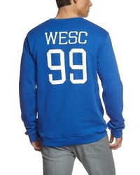 blauer Pullover mit einem Kapuze von Wesc