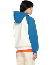 blauer Pullover mit einem Kapuze von Sunnei