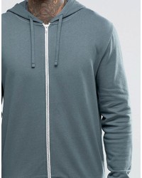 blauer Pullover mit einem Kapuze von Asos