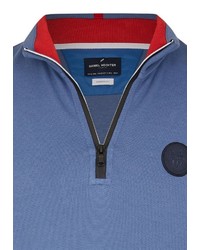 blauer Pullover mit einem Reißverschluss am Kragen von Daniel Hechter