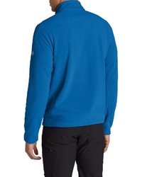 blauer Pullover mit einem Reißverschluss am Kragen von Eddie Bauer