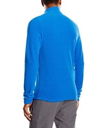 blauer Pullover mit einem Reißverschluss am Kragen von Odlo