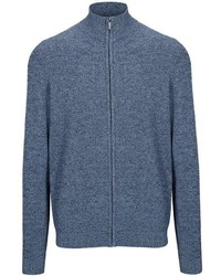 blauer Pullover mit einem Reißverschluß von BASEFIELD