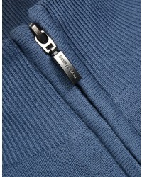 blauer Pullover mit einem Reißverschluß von Bexleys man