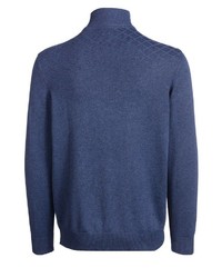 blauer Pullover mit einem Reißverschluß von Bexleys man