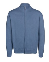 blauer Pullover mit einem Reißverschluß von Bexleys man
