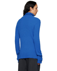 blauer Pullover mit einem Reißverschluß von Acne Studios