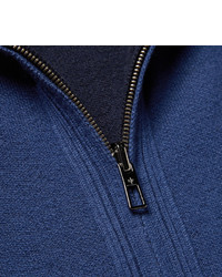 blauer Pullover mit einem Reißverschluß von Loro Piana