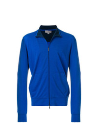 blauer Pullover mit einem Reißverschluß von Canali