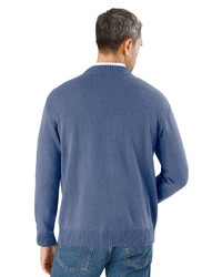 blauer Pullover mit einem Reißverschluß von Classic